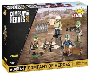 COBI 3041 Company of Heroes 3 Figurki 4 żołnierzy z akcesoriami 60 kl.