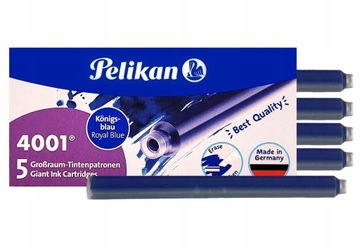PELIKAN синие моющиеся длинные картриджи GTP/5 шт.