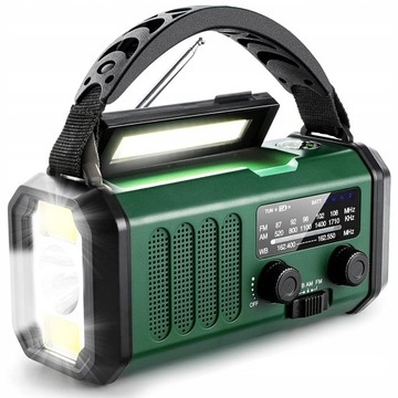1 АВАРИЙНЫЙ FM-РАДИО СОЛНЕЧНЫЙ ФОНАРИК SOS 10000 мАч IPX5