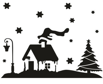 РОЖДЕСТВЕНСКИЕ НАКЛЕЙКИ НА ОКНА РОЖДЕСТВЕНСКИЕ УКРАШЕНИЯ НАРУЖНЫЕ ВИТРИНЫ МАГАЗИНА