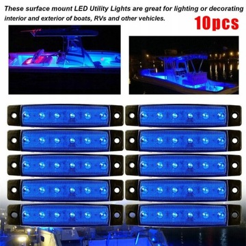 10 sztuk/zestaw uniwersalna łódź morska LED lampa