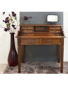 Секретарь из красного дерева в колониальном стиле, выдвижной верх