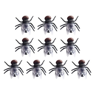10Pcs Realistic Flies Insect Props, Prank Tri