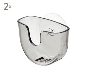 iDesign Ociekacz i stojak, szary, 2 sztuki