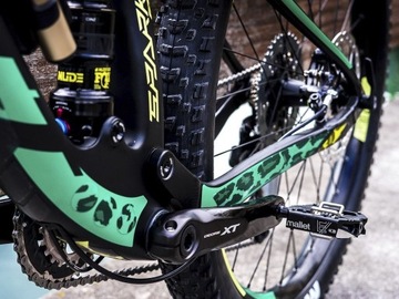 Naklejki na rower Ochrona Ramy Rowerowej MTB AMS - Clear Cheetah