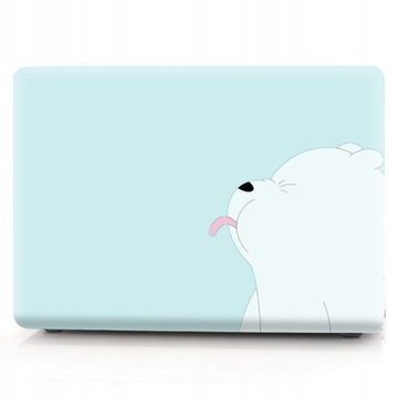Śliczny biały niebieski królik do obudowy Macbook Air 13 M2