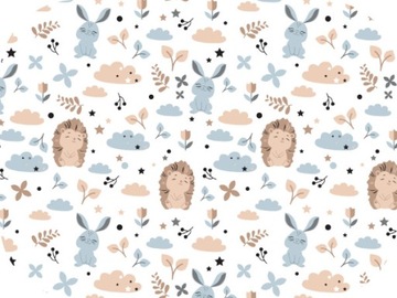 Pielucha Flanelowa 40x40 Królik Niebieski