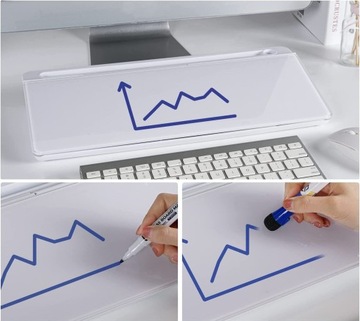 Элегантный настольный ящик с местом для телефона и стеклянной доской.