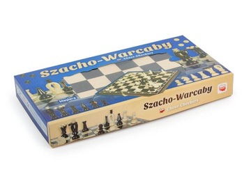DREWNIANE SZACHO-WARCABY MAGIERA 35 cm