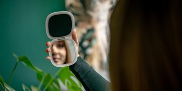 Зеркало косметическое Humanas HS-PM01 со светодиодной подсветкой - белое