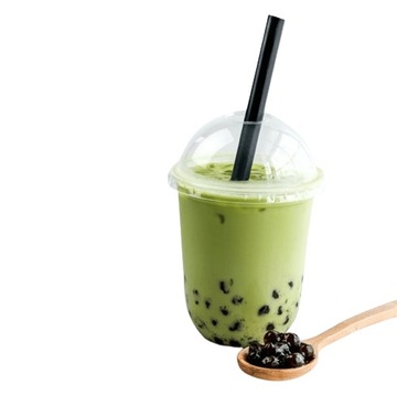 Тюбики пластиковые, трубочки многоразовые черные, толстые BUBBLE TEA 1,2х20см 200 шт.