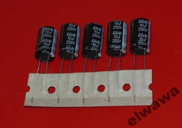 Kondensator el. 10uF 250V ELITE PF cena za 30szt.