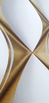 3D обои с белым и золотым геометрическим узором