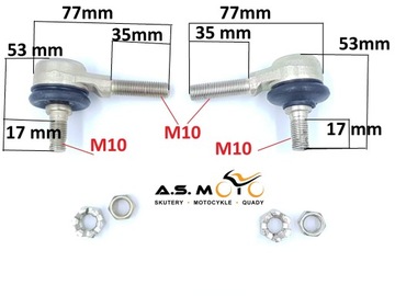 Наконечники рулевой тяги Quad ATV 110 125 XTR KXD BARTON НАБОР ДЛЯ тяги