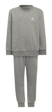 Dres dziecięcy szary Adidas CREW SET bluza + spodnie HC9513 r: 110 4-5 lat