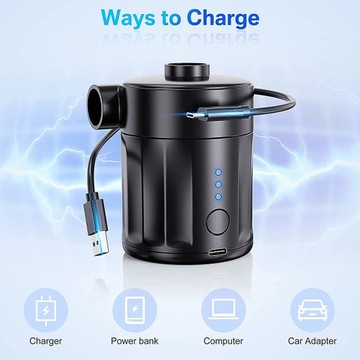Pompka akumulatorowa do Materaca Basenu Piłki Elektryczna USB-C 4000mAh