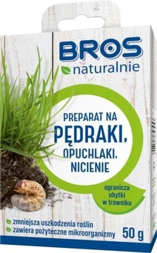 Preparat Środek na pędraki nicienie larwy opuchlaki BROS 50g Chroni trawę