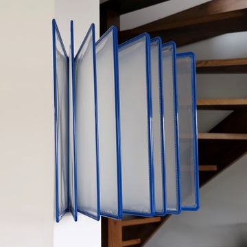 НАСТЕННОЕ КРЕПЛЕНИЕ + ИНФОРМАЦИОННЫЕ РАМКИ СИНИЕ 10