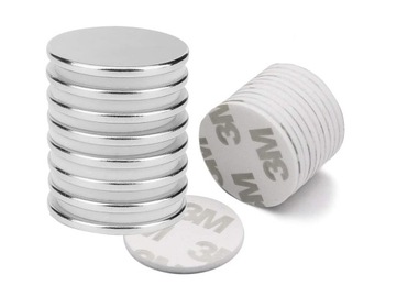 MAGNES NEODYMOWY WALCOWY 20x1mm Z KLEJEM 3M