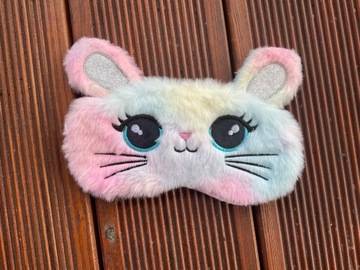 МАСКА ДЛЯ СНА ДЛЯ ГЛАЗ РАССЛАБЛЯЙТЕСЬ КРОЛИК ЗАЯЦ РАДУГА ПЛЮШ