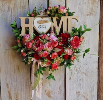 ЦВЕТОЧНЫЙ ВЕНОК, ПЛЕТЕННЫЙ, УКРАШЕНИЕ ДВЕРИ