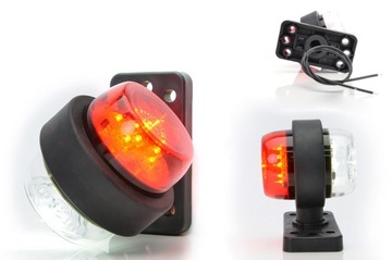 Lampa obrysowa LED do naczepy ciężarówki W74.2A 544BC/II/A biało czerwona