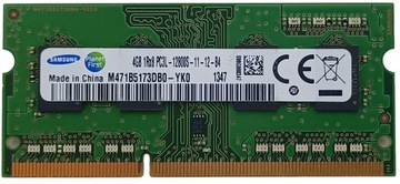 Pamięć RAM 4GB DDR3L PC3L-12800S 1600MHz 1.35V SO-DIMM SAMSUNG różne modele