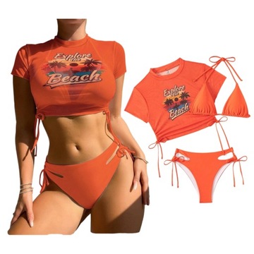 3 szt SEKSOWNE BIKINI MODNY STRÓJ KĄPIELOWY DAMSKI KOSTIUM STRÓJ plaża