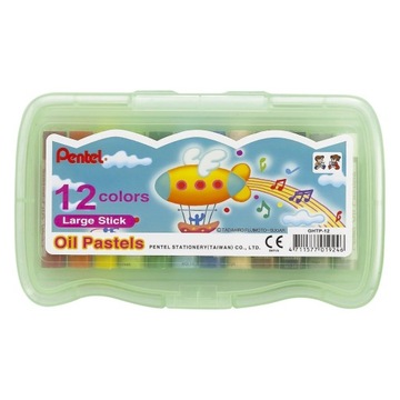 Kredki Pastele olejne w pudełku Pentel 12 kolorów