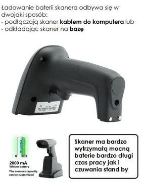 Считыватель QR-кодов Aztec 1D 2D с базой/кабелем BT/2.4G