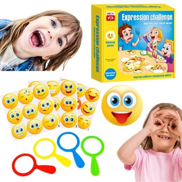 GRA EDUKACYJNA DLA DZIECI WYRAŻANIE EMOCJI nauka wyrażania uczuć EMOTKI 3+