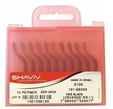 Standardowe ostrze do gratownika E100 Shaviv Ostrza skrobak HSS BS1010 S10