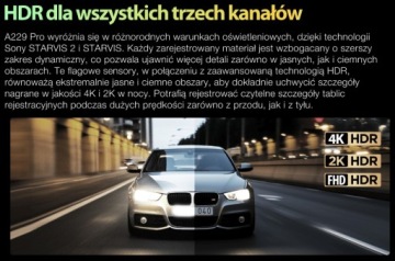 Автомобильная камера VIOFO A229 PRO 3CH 4K + 2K + 1080P + HDR GPS Wi-Fi BT