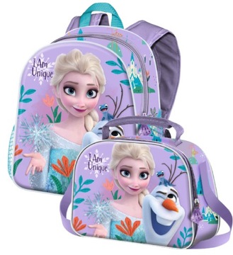 KRAINA LODU PLECAK FROZEN WYCIECZKI PRZEDSZKOLA 3D PREMIUM + TOREBKA TORBA