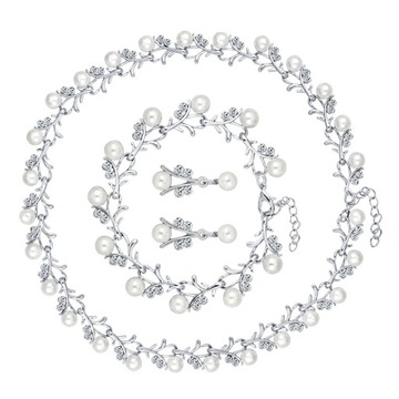 ZESTAW NASZYJNIKÓW PERŁOWYCH NASZYJNIKI PERŁOWE