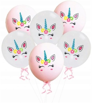 BALON BALONY JEDNOROŻEC UNICORN URODZINY 6szt 30cm