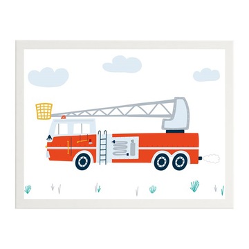 PLAKAT obrazek 30x42cm STRAŻ POŻARNA auto fire A3