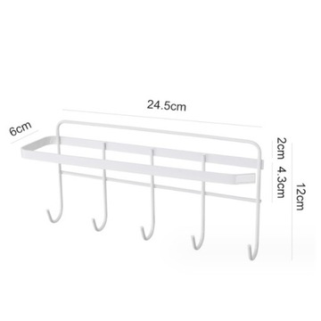 WIESZAK NA RĘCZNIKI SAMOPRZYLEPNY BEZ WIERCENIA Z HACZYKAMI DO ŁAZIENKI