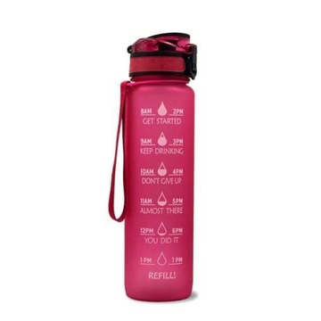 1L Track water bottle - Motivation - Time marker