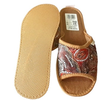 Тапочки, махровые тапочки с открытым носком, POLISH COLORS, домашняя махровая ткань