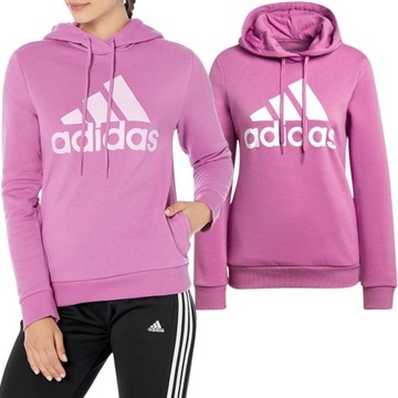 Bluza damska z kapturem ADIDAS Performance młodzieżowa dresowa różowa XS