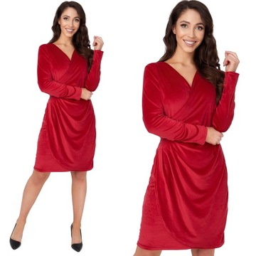 085__ВЕЛЮРОВОЕ ПЛАТЬЕ-КОНВЕРТ