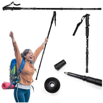 KIJKI NORDIC WALKING KIJE TREKKINGOWE SKŁADANE DO CHODZENIA 1szt