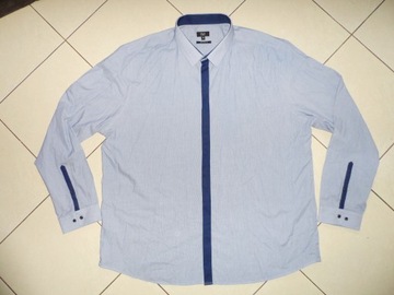 F&F NIEBIESKA KOSZULA r 19 XXXL kołnierz 50 st BDB