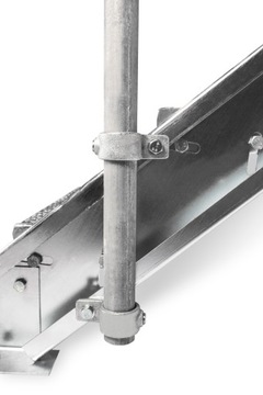 Konstrukcja schodów na 11 stopni z barierką | wysokość od 176 do 252 cm