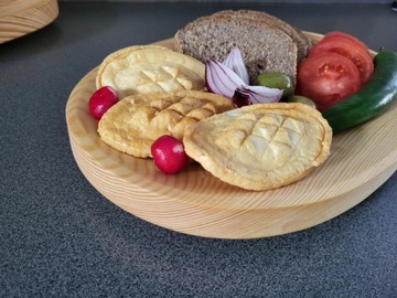 Duże WIOSENNE TACE Drewniane do domu ogrodu Stylowe niecki talerze GRILL 40