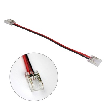 ZŁĄCZKA DO LED TAŚMA COB 8mm KABEL DWUSTRONNA / ZŁĄCZKA - KABEL - ZŁĄCZKA