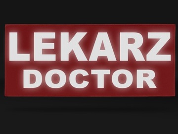 ЭМБЛЕМА НА ЗАВИСКЕ ДОКТОР ДОКТОР 35х15см СВЕТООТРАЖАЮЩАЯСЯ