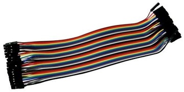 Przewody połączeniowe F-F różnokolorowe 17 cm
