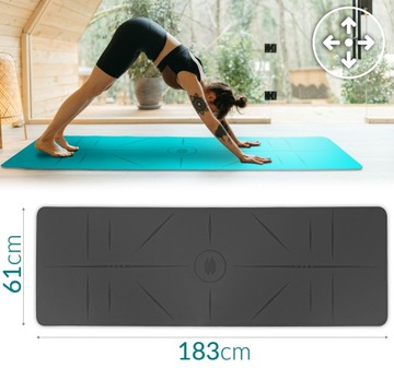 MATA FITNESS do ćwiczeń JOGI gimnastyczna TPE ANTYPOŚLIZGOWA gruba KARIMATA